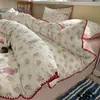 Conjunto de Roupa de Cama Respirável de Algodão Classe A para Maternidade e Bebê, Conjunto de Quatro Peças, Lençol e Capa de Edredom de Gaze de Algodão Puro de Camada Dupla, Macio como Nuvem, Conjunto de Três ou Quatro Peças para Dormitório