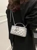 Moda de Nicho para Comércio Exterior Bolsa de Mão Caixa para Mulheres 2025 Nova Versátil Acolchoada com Corrente Bolsa de Ombro Único Transversal Pequena