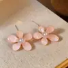 Aretes de Flor de Resina Jelly Colorido ~ Zirconia Dulce Super Brillante Aretes Sencillos de Moda Joyería para Orejas de Lujo Ligero y de Alta Gama