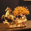 Figura de Árbol de la Fortuna Moviéndose Regalo de Inauguración Hazte Rico Inmediatamente Decoración de Escritorio de Oficina Tienda Recepción Figura Estilo Chino