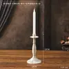 Candelabro de Estilo Francés Vintage para Mesa de Comedor, Portavelas Romántico Retro, Base para Atrezo de Fotografía Estilo Europeo, Blanco Roto