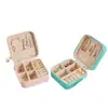 Caja de joyería caja de almacenamiento portátil aretes de botón Joyería collar anillo pequeño exquisito mini nuevo transfronterizo