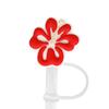 Nuevo Popote de Silicona con Forma de Flor Pequeña Transfronterizo Cubierta para Popote Tapón Antipolvo Hebilla Decorativa Personalizada Clip en Stock 8.10