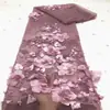 Malla de Tela Bordada 3D, Tela Bordada Estéreo con Cuentas Hecha a Mano, Tela para Vestido de Ropa de Primavera y Verano Lista para la Venta