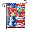 Bandeira de Jardim para o Dia da Independência de 4 de Julho Empresa Estatal Flor Decoração de Quintal ao Ar Livre Bandeira de Jardim de Linho Dupla Face