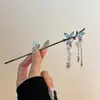 Grampo de Cabelo Pérola Lírio-do-Vale, Grampo de Cabelo com Franja Estilo Antigo, Acessório de Cabelo Pérola Lírio-do-Vale Ramo Dourado, Novo Acessório de Cabelo Estilo Chinês Retro Elegante Placa de Balanço