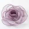 Fita de Linha Rabo de Peixe com Borda Dourada Linha de Poliéster 4cm Laço Acessórios DIY Fita Floral Flor Caixa de Presente Embalagem Fita
