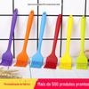 Pincel de silicone para alimentos de peça única resistente a altas temperaturas pincel para churrasco pincel para óleo de panificação pincel para panqueca pincel de cozinha para panqueca sem fiapos