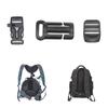 Fivela de ajuste de cinta de mochila unilateral de três vias Bagagem de fivela japonesa Entalhe de plástico de três marchas