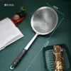 Escorredor de Aço Inoxidável 304 Cozinha Doméstica Dumpling Macarrão Escorredor Grande Rede Frita Água de Branquear Filtro Peneira