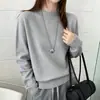 Suéter Suave y Acogedor de Cuello Medio Alto para Mujer 2026 Otoño/Invierno Nuevo Holgado Abrigo Grueso Suéter de Punto Capa Base Superior
