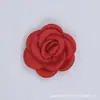 En stock 6cm borde ardiente rosa camelia directo de fábrica coreano DIY accesorios para el cabello zapatos flor accesorios de ropa accesorios de broche