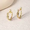 Pendientes de Moda Europeos y Americanos con Chapado de Cobre Oro de 18 Quilates, Pendientes Geométricos Populares para el Día a Día, Estilo Ins, Nicho, Simples, Accesibles, Pendientes de Lujo
