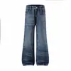 Yidao Vintage Outono 2026 Novos Jeans Americanos Estilo Micro-Flare para Homens Design com Textura Raspada Tendência de Rua Calças Longas Wide-Leg