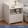 Mesita de noche de lujo ligero, Estante pequeño de almacenamiento simple y moderno para mesita de noche de dormitorio, Gabinete de almacenamiento para viviendas de alquiler