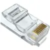 Conector de interfaz de red RJ45 Cabeza de Cristal 8p8c conector de cable de red de 8 hilos enchufe de crimpado conector de red
