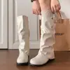 Venta Caliente Botas Martin de Suela Gruesa para Adelgazar Personas Bajas Botas Largas Nuevas de Otoño 2026 Botas de Tacón Retro