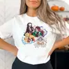 Camiseta Gráfica de Desenho Tanjiro Feminina Camiseta de Anime Mangá Japonês Camiseta Demon Slayer Roupas Estéticas Femininas