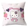 Almohada Hello Kitty Dibujos Animados Cojín para Sala de Estar Habitación de Dormitorio Mesita de Noche Almohada Súper Suave Almohada Linda con Corazón de Niña