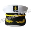 Sombrero de Capitán Simple Europeo y Americano para Combinar con Todo, para Fiesta, para Jugar, Vintage, Sombrero de Marinero, Tendencia de Moda, Sombrero Marino Bordado Blanco