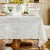 Mantel Blanco Estilo Francés Estilo Ins con Encaje Flor Hueca Borla Tela de Comedor Mantel Decorativo para Mesa de Comedor para Hotel y Casa de Huéspedes