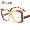 Dafang frame novo espelho plano M6162 óculos femininos de rosto combinando com cores armação de óculos temperamento de fotografia de rua europeia e americana