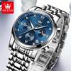Star Zhang Zhilin avala el reloj de cuarzo transfronterizo de la marca Oli, reloj de hombre resistente al agua para negocios.