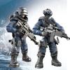 Xiangjun 9902 Relâmpago Polícia Especial Homem Arma Menino Modelo de Montagem Doméstico Terceiro Homem Blocos de Montar 5,5cm