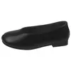 Sapatos baixos slip-on de bico redondo, estilo simples, para mulheres, confortáveis para o trajeto diário, estilosos e versáteis para todas as estações.