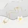 Moda Transfronteriza Versión Coreana Colgante de Lazo Hueco Cadena para Clavícula Collar Sencillo y Fresco para Chica Joyería al por Mayor