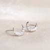 Pendientes de luna de plata esterlina Jufeng S925, nuevos y sencillos mini pendientes de circón, pendientes personalizados a la moda que combinan con todo.