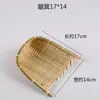 Cesta de produtos trançados de bambu artesanal produtos trançados de bambu decoração criativa casa pá de lixo bandeja pequena placa de bambu para casa redonda