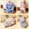 Colgantes de Madera de Dibujos Animados, Merchandising de Celebridades de Anime, Colgantes de Madera con Grabado Láser, Llaveros de Imitación de Goma, Hecho a Medida