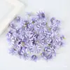 Flores Artificiales Serie Morada, Materiales DIY para Corona de Flores, Flores Artificiales para Decoración de Escenas, Flores de Boda Realistas de Alta Gama