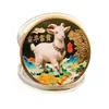 Medalla Conmemorativa del Año del Cabra, Monedas de Año Nuevo Coloridas Chapadas en Oro y Chapadas en Plata, Monedas Conmemorativas del Zodiaco del Año de la Cabra, Pequeños Regalos para Eventos Promocionales