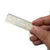 Mini Regla Transparente de Bolsillo, Regla del Tamaño de la Palma de la Mano, Multifuncional, Regla Portátil Multipatrón, Herramienta de Dibujo Geométrico para Estudiantes