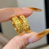 Anillo de oro brillante con hielo triturado para mujer, nuevo anillo sencillo y lujoso con diseño de nicho, ideal como regalo para novia.