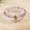 Pulsera de Cristal con Perlas de Cristal Natural Optimizada Pulsera Versátil de Nicho Joyería de Moda de Lujo Ligero Venta al por Mayor para Mujeres