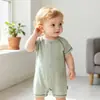 Mameluco para Bebé, Estilo Delgado de Verano, Mameluco de Algodón Puro para Bebé, Ropa Transpirable de Malla para Exteriores, Ropa de Manga Corta para Recién Nacidos