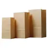 Sacos de Embalagem para Viagem no Atacado, Sacos para Pães e Doces, Sacos de Papel para Alimentos, Sacos com Fundo Quadrado, Sacos de Embalagem de Papel Kraft, Processamento Personalizado