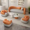 Sofá de Cuero con Forma Inusual para Rascar Gatos Belleza Salón Apartamento Homestay Sofá Mesa de Café Juego Sala de Estar Sofá Impermeable Resistente a los Arañazos