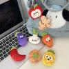 Chaveiro Divertido de Tecido Cartoon de Legumes e Frutas, Pingente Fofo de Brinquedo de Comida para Bolsa, Acessórios de Presente para Casais e Melhores Amigos