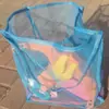 Bolso de Hombro de Malla Transparente Estilo Ins, Gran Capacidad, Ligero, Versátil para Compras y Playa, Bolsa de Compras, Bolsa de Almacenamiento