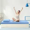 Colchón para cama de dormitorio estudiantil Clase A litera sueño profundo espuma viscoelástica de rebote lento tatami alfombrilla azul colchón para uso en habitación de alquiler