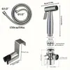 Conjunto de Pistola de Spray Companheira para Vaso Sanitário de Aço Inoxidável Bidet Portátil Bico Intensificador Descarga de Vaso Sanitário Pistola de Spray Pequena Universal