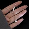 Collar de Perlas con Ajuste Libre para Mujer Plata Nueva Moda Retro Todo Fósforo Collar ins Simple Nicho Lujo Ligero Elegante