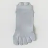 Calcetines Finos de Verano de Cinco Dedos para Mujer Algodón Puro Antibacterianos Anti-beriberi Malla Transpirable Sin Costuras Cortos Calcetines para Dedos de los Pies Calcetines para Dedos Divididos de Mujer