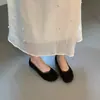 Zapatos Retro de Nicho con Tacón Plano, Punta Dividida y Diseño de Pezuña de Cerdo para Mujer, Nuevos para Primavera Otoño 2026, Zapatos de Vestir sin Cordones, Bailarinas