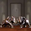 Adornos de Elefante Chino para el Hogar Sala de Estar Gabinete de Vino Gabinete de TV Decoraciones Adornos Artesanías de Resina Regalos de Inauguración