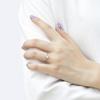 Tong Lin anel de amor em prata de lei 925 feminino nicho ins Europa e Estados Unidos simples moda anel de diamante de zircônia em forma de coração fabricantes atacado